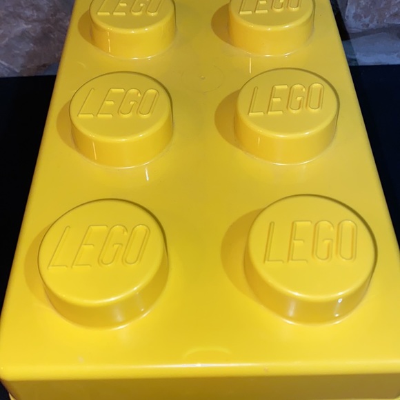 Classic Yellow Lego Storage Bin. 14x7 - Picture 5 of 7